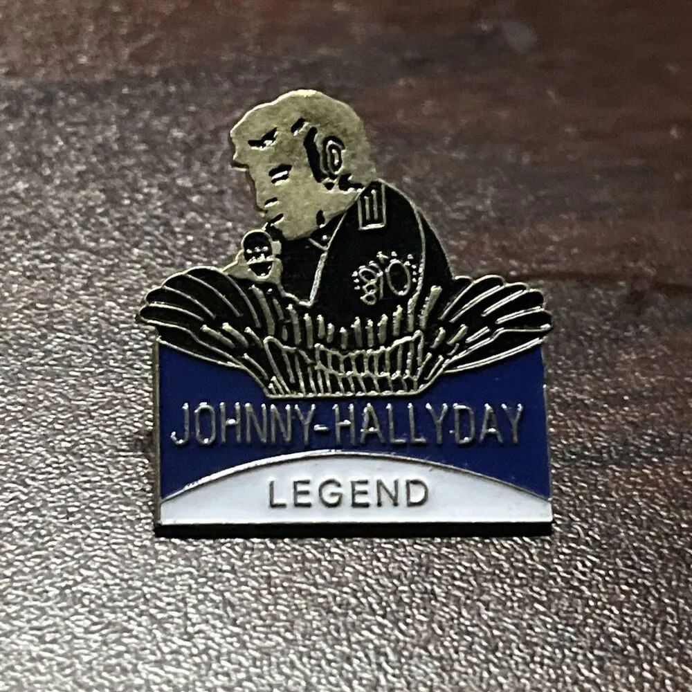 Johnny Hallyday French Rock‎ & Roll Singer Music Legend Lapel Hat Pin